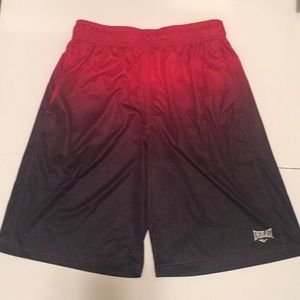 Red and black Everlast athletic shorts